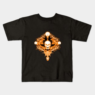 Damask Halloween Classic Orange Kids T-Shirt